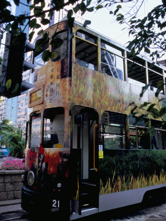 Tram, Causeway Bay, Hong Kong Island, Hong Kong, China