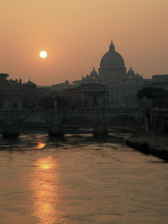 River Tiber and the Vatican, Rome ...