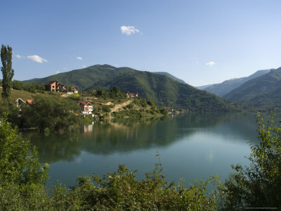 View Over Lake and Mountains, Near Konjic, Bosnia, Bosnia-Herzegovina