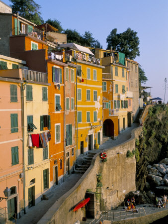 Village of Riomaggiore, Cinque Terre, Unesco World Heritage Site, Liguria, Italy