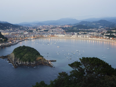 San Sebastian Bay at Night, Basque Country, Euskadi, Spain