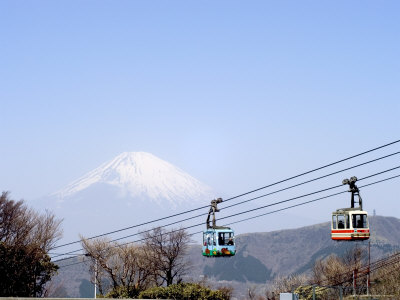 Mount Fuji (3776M), Cable Car, Hakone, Honshu Island, Japan