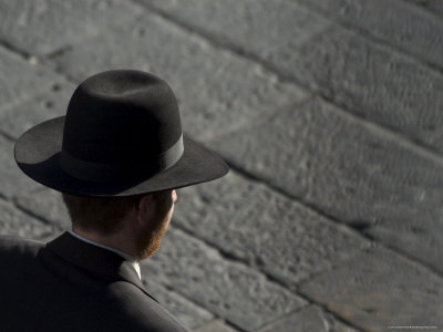 Jewish Man in Traditional Clothes, Old Walled City, Jerusalem, Israel, Middle East