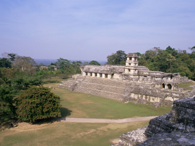 The Palace, Palenque, Unesco World Heritage Site, Chiapas Province, Mexico, North America