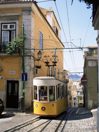 Funicular at Elevador Da Bica, Lisbon, Portugal