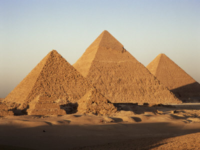 Pyramids at Sunset,Giza, UNESCO World Site.