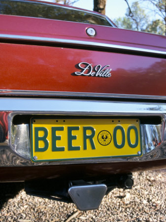 Car Registration Plate Beer, South Australia, Australia