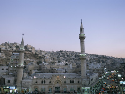 Hussein Mosque and City, Amman, Jordan, Middle East