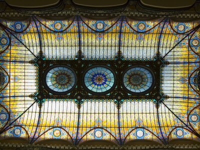 Tiffany Ceiling in Gran Hotel, Zocalo, Mexico City, Mexico, North America