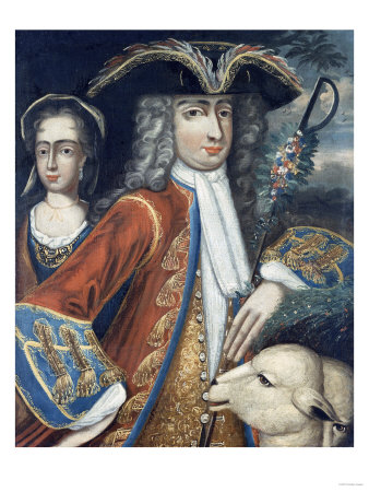 Buy A Gentleman and Lady Dressed as a Shepherd and Shepherdess at AllPosters.com