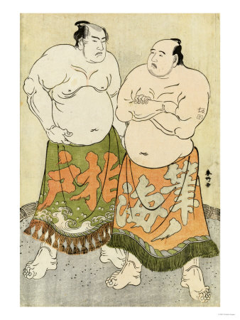 Portraits of the Wrestlers Fudenoumi and Kashiwado