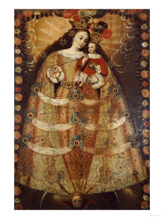 The Virgin of Pomata with a Rosary. Virgen De Pomata Con Rosario, 18th Century
