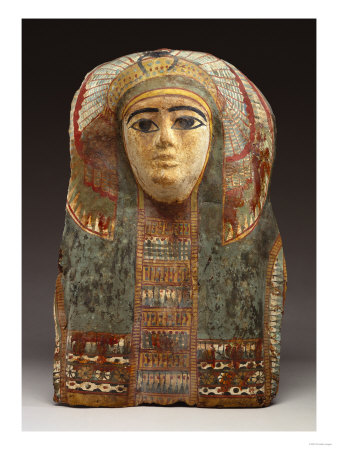 An Egyptian Cartonage Mummy Mask, 3rd Intermediate Period, 1070-712 B.C.