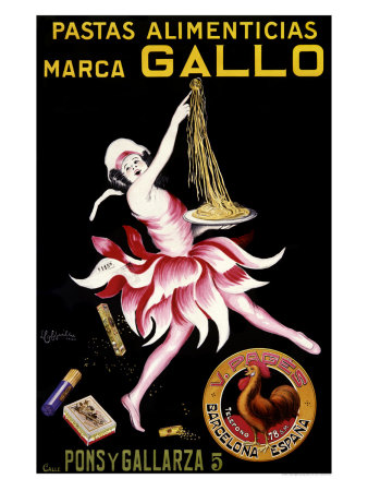 Gallo, Pastas Alimenticias