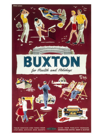 Buxton for Health and Holidays, British Rail, c.195