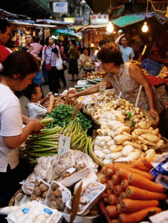 Street Market at Wan Chai, Hong Kong Island, Hong Kong, China