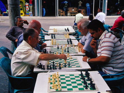 Chess Players at Boulevard de Sabana Grande, Caracas, Distrito Federal, Venezuela