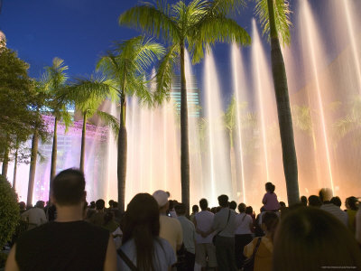 Water and Light Show Outside the Hong Kong Cultural Centre, Kowloon, Hong Kong, China