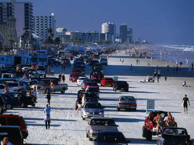 Saturday Night Early Evening Traffic, Daytona Beach, Florida