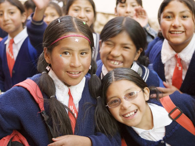 Buy School Kids on Field Trip to Museums on Calle Jaen, La Paz, Bolivia at AllPosters.com