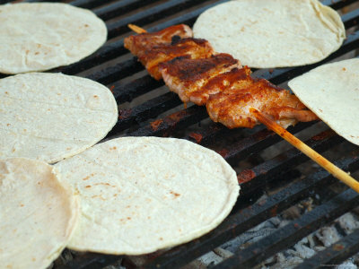 Street Stall Food Cooking, Near Playa de Los Muertos, Mexico