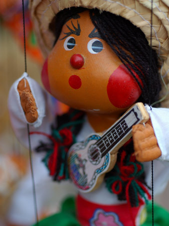 Traditional Mexican Puppet at Street Stall near Playa de Los Muertos in Zona Romanica, Mexico
