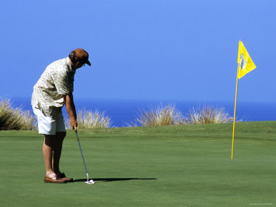 Golfer, Hapuna Golf Course, Kohala Coast, Hawaii, Hawaii Poster