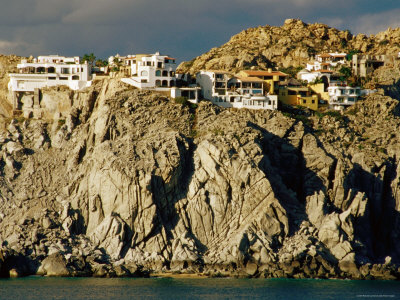 Cliff Homes on Coast, Cabo San Lucas, Baja California Sur, Mexico