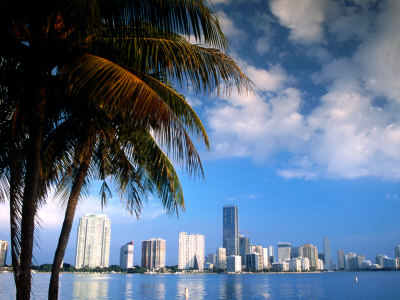 Skyline from Rickenbacker Causeway, Miami, Florida