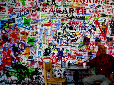 Stencil Graffiti in Centro Cultural Recoleta, Buenos Aires, Argentina
