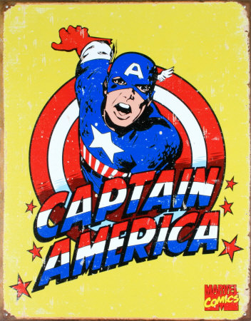 Captain America Tin Sign