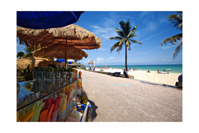 Fruit Stands on Playa Del Carmen, Mexico