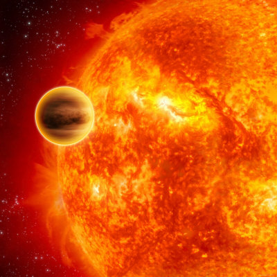 Gas-Giant Exoplanet Transiting Across the Face of Its Star