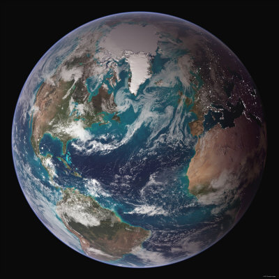 Planet Earth Western Hemisphere, NASA Satellite Composite