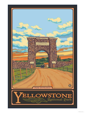 Park Entrance Arch, Yellowstone National Park, Wyoming