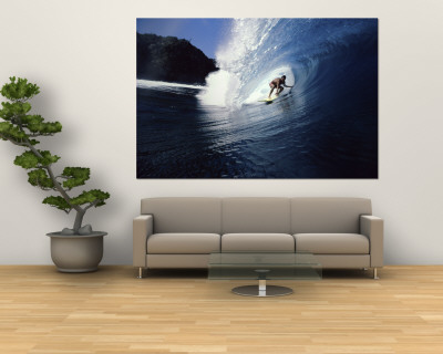 Surfer Riding a Wave