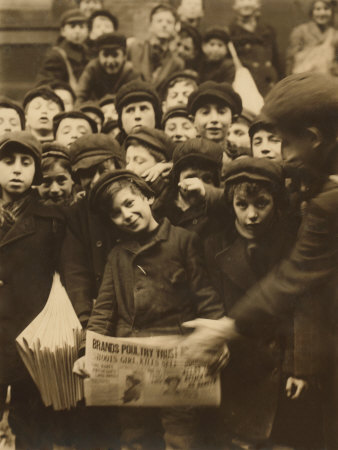 Buy Newsies at the Paper Office, Bank Alley, Syracuse, New York, c.1910 at AllPosters.com
