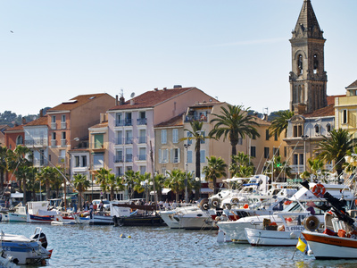 View of Harbour with Fishing and Leisure Boats, Sanary, Var, Cote d