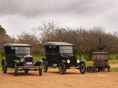 Collection of Vintage Cars, T Fords, Bodega Bouza Winery, Canelones, Montevideo, Uruguay