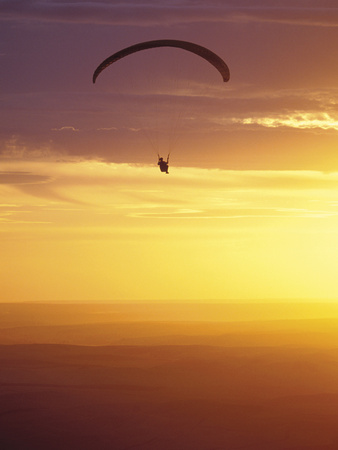 Hang Glider at Sunset, Palouse, Washington, USA Poster