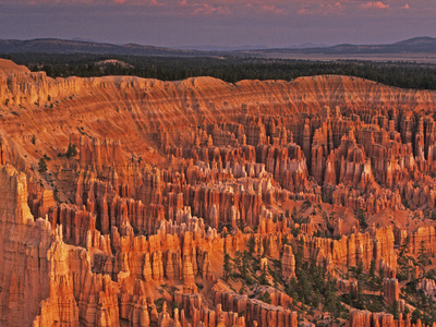View of the Hoodoos or Eroded Rock Formations in Bryce Amphitheater, Bryce Canyon National Park