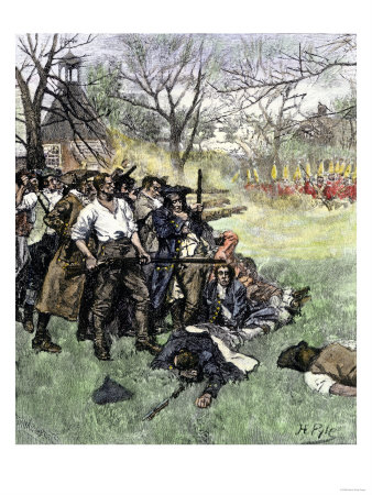 Minutemen at Lexington Green, April 1775