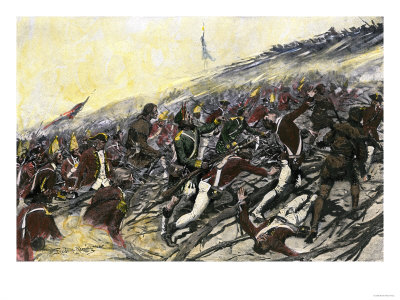 Jeffrey Amherst and British Troops Capturing Fort Ticonderoga in the French and Indian War, c.1759