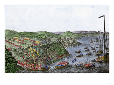 British Capturing Quebec in the Battle of the Plains of Abraham, French and Indian War, c.1759