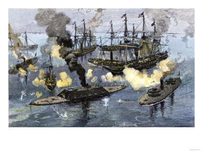 Surrender of the Confederate Ironclad, Tennessee, Battle of Mobile Bay, c.1864