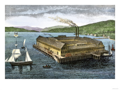 Salmon Cannery on the Pacific Coast at Astoria, Oregon, c.1880