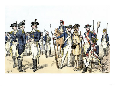 Continental Army Uniforms, 1775-1783, during the Revolutionary War
