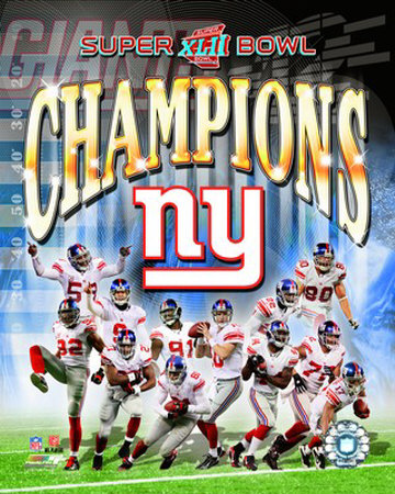 New York Giants - Super Bowl XLII Poster