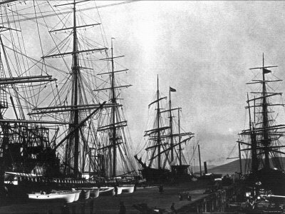 San Francisco Waterfront during the 1800s.