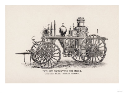 Fifth Size Single Steam Fire Engine: Crane-Necked Frames
